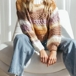 Thanne Tops Early Morning Knit Jumper (Brown)