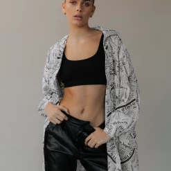 Charcoal Clothing Zita Shirt (Newspaper)