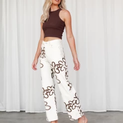 8 Birdies Bottoms Flower Field Jeans