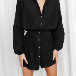 Roseason Mikayla Mini Dress (Black)