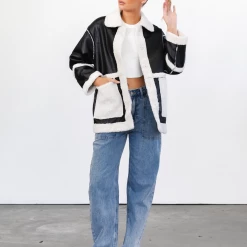 Charcoal Clothing New Arrivals Raffaello Jacket (Black/White)