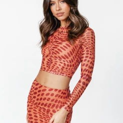 Luvalot New Arrivals Sunny Mini Skirt (Orange/Red)