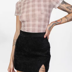 Fantasy Mesh Tee (Beige/Plaid) - By Lioness 10 Fantasy Mesh Tee (Beige/Plaid) - By Lioness