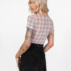 Fantasy Mesh Tee (Beige/Plaid) - By Lioness 8 Fantasy Mesh Tee (Beige/Plaid) - By Lioness