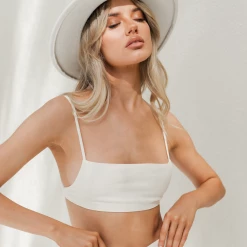 Charcoal Clothing Cairo Crop Top (Beige)