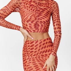 Luvalot New Arrivals Sunny Mini Skirt (Orange/Red)