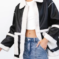 Charcoal Clothing New Arrivals Raffaello Jacket (Black/White)