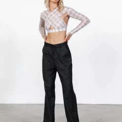 The Ritz Mesh Crop Top (Beige/Plaid) - By Lioness New Arrivals 12 The Ritz Mesh Crop Top (Beige/Plaid) - By Lioness New Arrivals