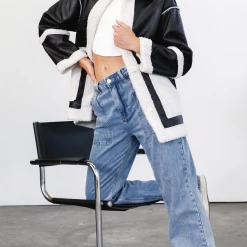 Charcoal Clothing New Arrivals Raffaello Jacket (Black/White)