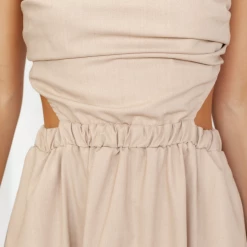 Pink Diamond Lorelei Maxi Dress (Beige) Dresses