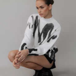 Charcoal Clothing Ashtyn Knit Jumper (Black)