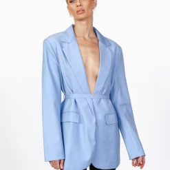 Olympia Blazer Dress (Blue) - By Lioness New Arrivals