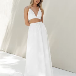 Charcoal Clothing April Maxi Skirt (White) New Arrivals 13 Charcoal Clothing April Maxi Skirt (White) New Arrivals