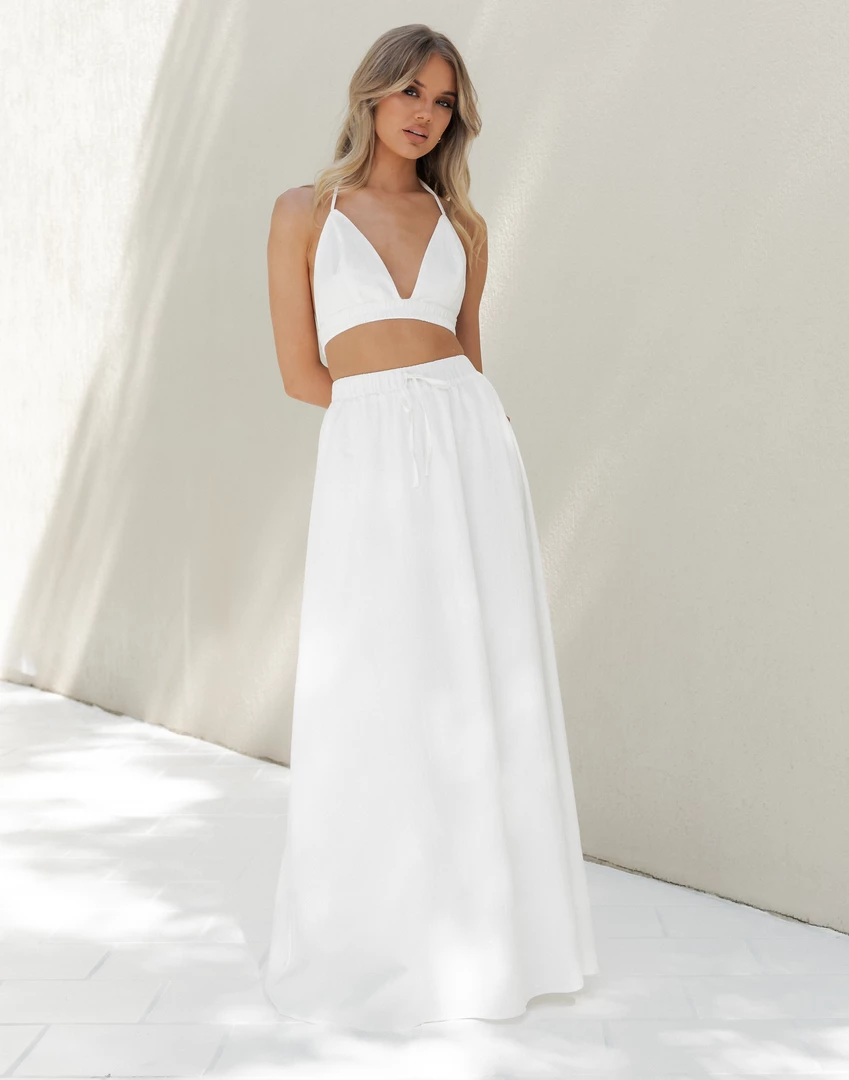 Charcoal Clothing April Maxi Skirt (White) New Arrivals 7 Charcoal Clothing April Maxi Skirt (White) New Arrivals