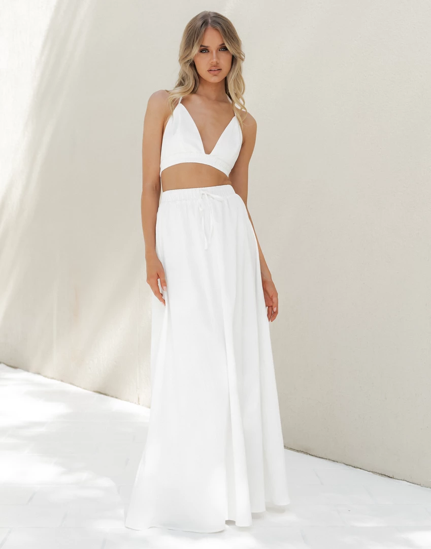 Charcoal Clothing April Maxi Skirt (White) New Arrivals 2 Charcoal Clothing April Maxi Skirt (White) New Arrivals