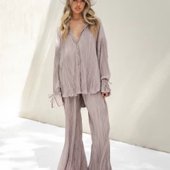 Charcoal Clothing New Arrivals Sweet Serenity Pants (Taupe)