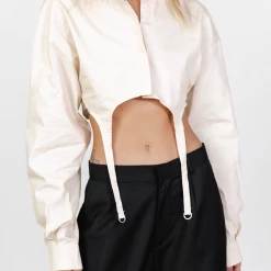 Venetian Crop Top (Cream) - By Lioness