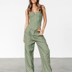 CHARCOAL Store Online 20 New Arrivals La Quinta Pant (Khaki) - By Lioness