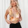 Alive Girl Star Power Halter Top (Orange)