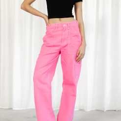 Charcoal Clothing Astrid Wide Leg Jeans (Pink) New Arrivals 9 Charcoal Clothing Astrid Wide Leg Jeans (Pink) New Arrivals