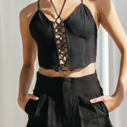 Thanne Tiahna Top (Black) Tops