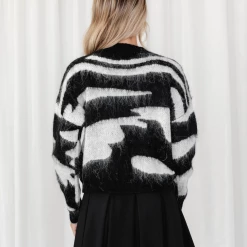 All About May Callia Knit Jumper (Black/White)