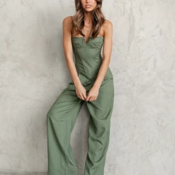 New Arrivals La Quinta Pant (Khaki) - By Lioness