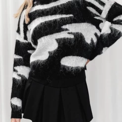 All About May Callia Knit Jumper (Black/White)