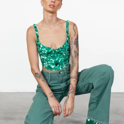 Red Berry With Love Top (Green) New Arrivals