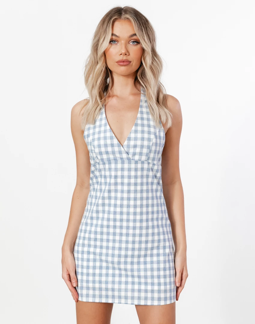 Red Berry Lilian Mini Dress (Blue/Gingham) 5 Red Berry Lilian Mini Dress (Blue/Gingham)