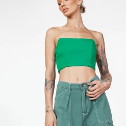 Luvalot New Arrivals Close To You Corset Top (Green)