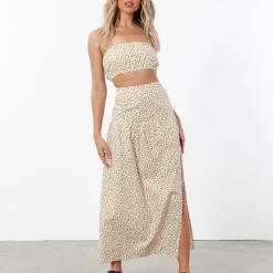 Luvalot New Arrivals Colette Midi Skirt (Yellow/Floral) 11 Luvalot New Arrivals Colette Midi Skirt (Yellow/Floral)