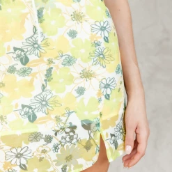 Mint Vanilla Opel Mini Skirt (Floral) Bottoms 15 Mint Vanilla Opel Mini Skirt (Floral) Bottoms