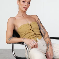 East Gate Corset (Mustard) - By Lioness