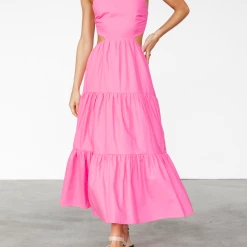 Alive Girl Dresses Sally Midi Dress (Pink)