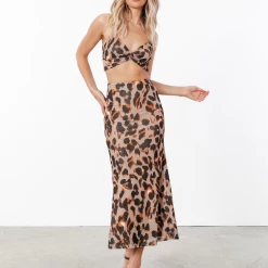 Luvalot Makayla Midi Skirt (Leopard)