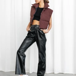 Charcoal PD Kelsea Puffer Vest Tops