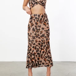 Luvalot Makayla Midi Skirt (Leopard)