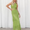 Pink Diamond Day Dreaming Maxi Skirt (Green) Sets + Co-ords