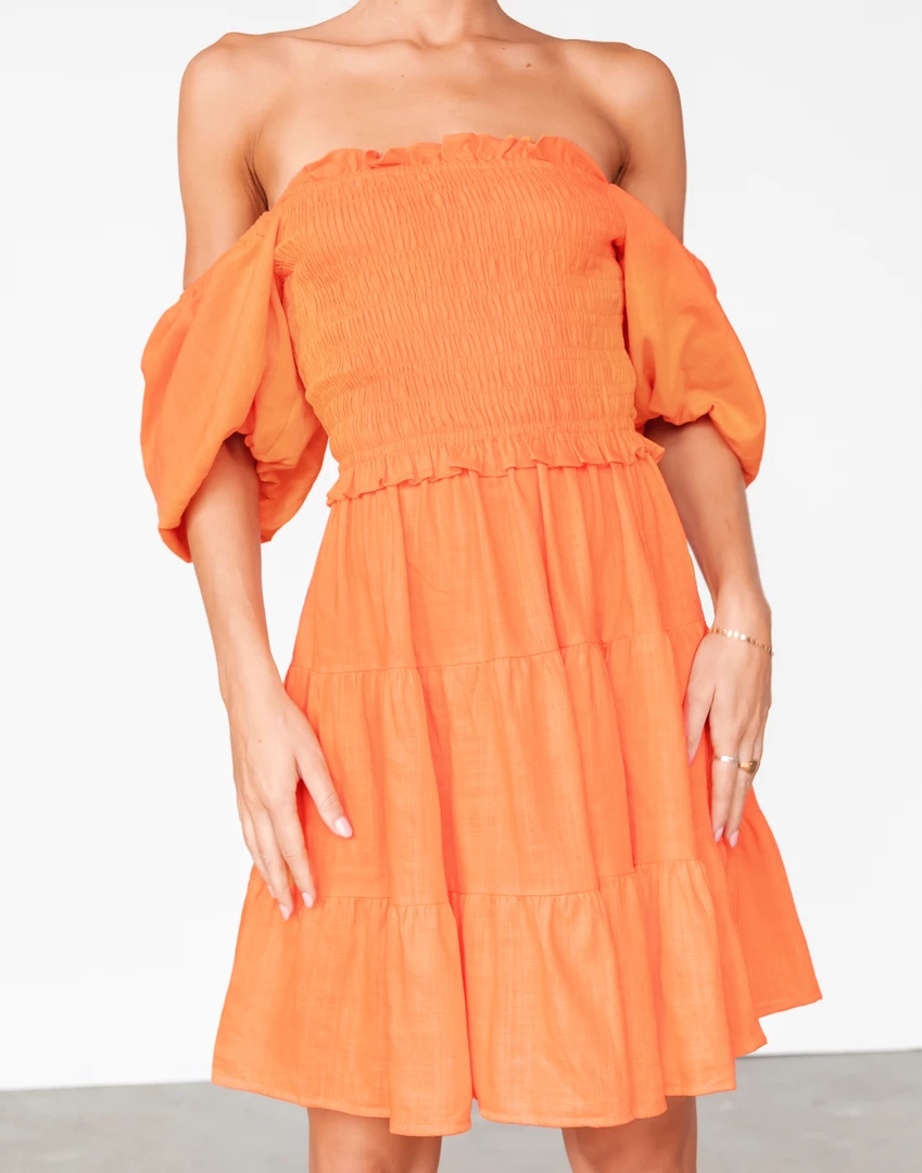 Pink Diamond Summer Mini Dress (Orange) 5 Pink Diamond Summer Mini Dress (Orange)