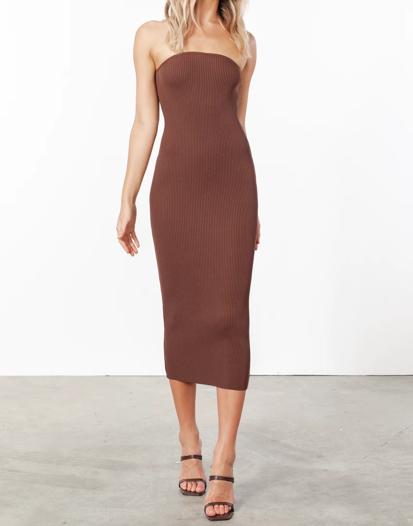 Style State Marion Midi Dress (Chocolate) New Arrivals 1 Style State Marion Midi Dress (Chocolate) New Arrivals