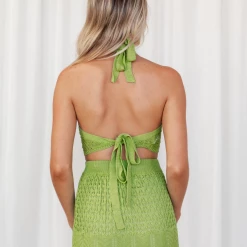 Pink Diamond Day Dreaming Halter Top (Green)