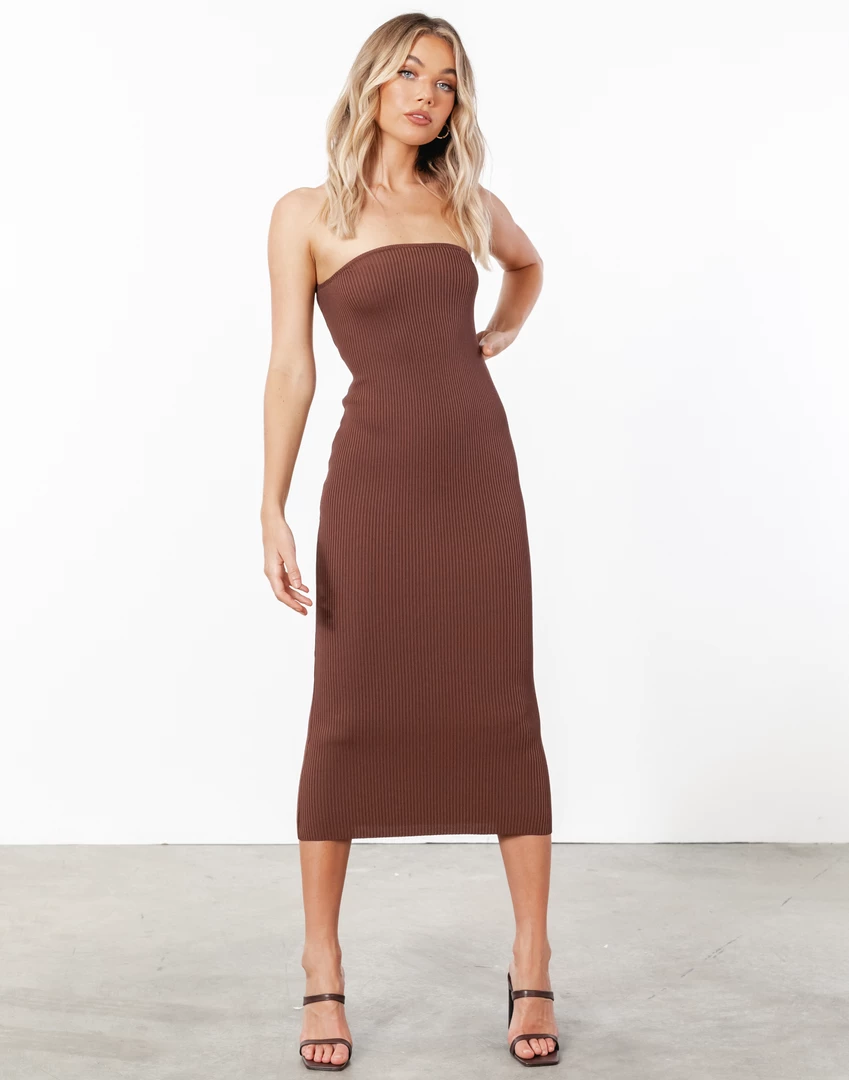Style State Marion Midi Dress (Chocolate) New Arrivals 3 Style State Marion Midi Dress (Chocolate) New Arrivals