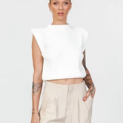 Shareen Collections New Arrivals Benny Knit Vest (Cream)