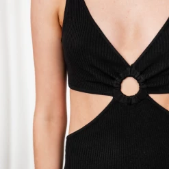 Charcoal Clothing Zuri Mini Dress (Black) Dresses