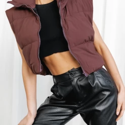 Charcoal PD Kelsea Puffer Vest Tops