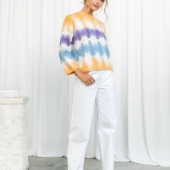 8 Birdies Cori Knit Jumper (Orange) Tops