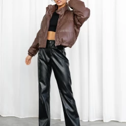 Shareen Collection Winter Warmers Hanes Puffer Jacket (Brown)