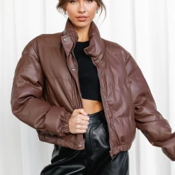 Shareen Collection Winter Warmers Hanes Puffer Jacket (Brown) 12 Shareen Collection Winter Warmers Hanes Puffer Jacket (Brown)