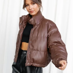 Shareen Collection Winter Warmers Hanes Puffer Jacket (Brown) 15 Shareen Collection Winter Warmers Hanes Puffer Jacket (Brown)